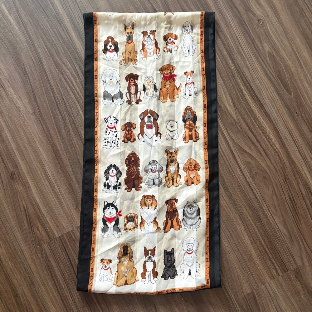 Dog Lovers Gift Different Breeds Print Scarf